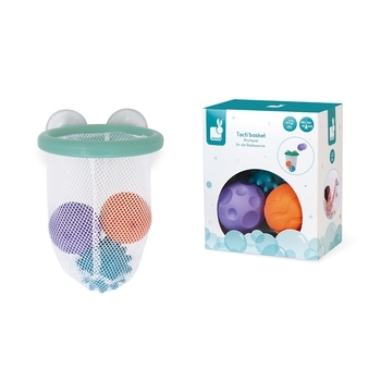 Іграшка для купання Janod Кошик з м'ячиками (J04708) - Pampik - 6