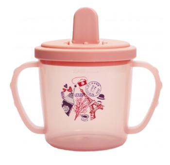 Поїльник-непроливайка Lindo зі складаним носиком, 160 мл, рожевий (Li 736 рож) - Pampik