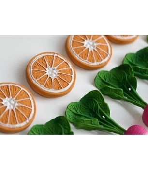 Іграшка для купання і прорізувач для зубів Oli & Carol Апельсин Клементино (L-C ORANGE-UNIT) - Pampik - 8