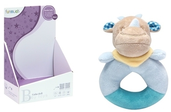 М'яке брязкальце Funmuch Baby Носоріг (FM555-8H) - Pampik