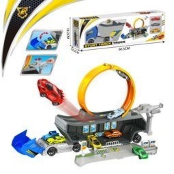 Трейлер Maya Toys Вантажівка з машинками (P874-A) - Pampik