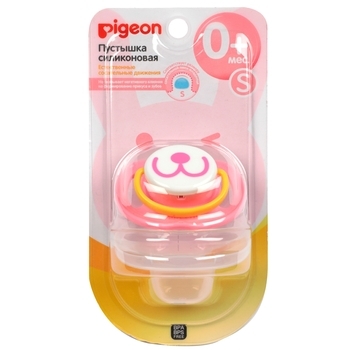 Пустышка Pigeon Кролик, размер S, розовый (26978) - Pampik