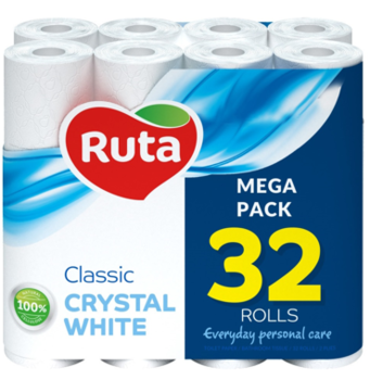 Двошаровий туалетний папір Ruta Classic, 32 рулони - Pampik