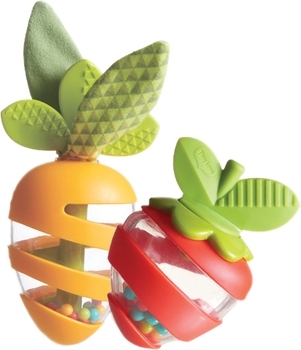 Набір прорізувачів-брязкалець Tiny Love Морквина і полуничка, 2 шт. (1117500458) - Pampik