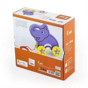 Игрушка-каталка Viga Toys Бегемот (50092) - Pampik - 3