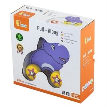 Игрушка-каталка Viga Toys Бегемот (50092) - Pampik - 2