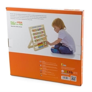 Набір для навчання Viga Toys Алфавіт і годинник (50033) - Pampik - 3