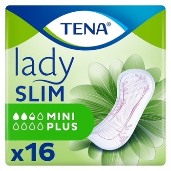 Урологічні прокладки TENA Lady Slim Mini Plus, 16 шт. - Pampik