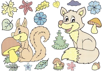 Лісові тварини. Великі водяні розмальовки - Pampik - 2