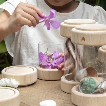 Набір Guidecraft Natural Play Скарби в баночках, прозорий, 8 шт. (G3086) - Pampik - 10