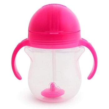 Поильник-непроливайка с трубочкой Munchkin Tip&Sip, 207 мл, розовый (24188.04) - Pampik