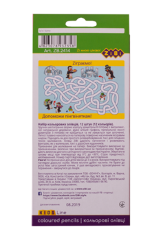 Карандаши цветные ZiBi Kids Line, 12 шт. (ZB.2414) - Pampik - 2