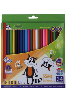 Карандаши цветные ZiBi Kids Line, 24 шт. (ZB.2416) - Pampik