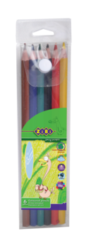 Карандаши цветные ZiBi Protect, в пенале, 6 шт. (ZB.2436) - Pampik