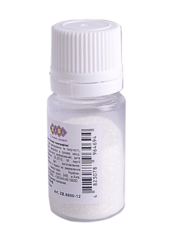 Глітер Блискітки ZiBi, голографічні, білий, 5 г (ZB.6800-12) - Pampik