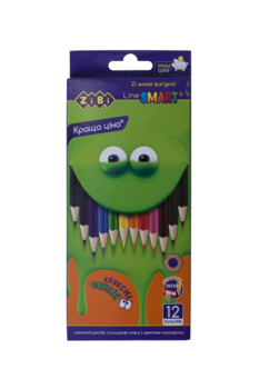 Карандаши цветные ZiBi Smart Line, 12 шт. (ZB.2424) - Pampik