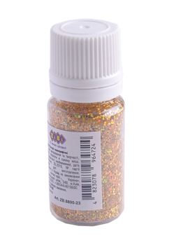 Глиттер Блестки ZiBi, голографические, золотой, 5 г (ZB.6800-23) - Pampik