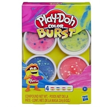 Набор массы для лепки Hasbro Play-Doh Color Burst, яркие цвета (E6966_E8060) - Pampik