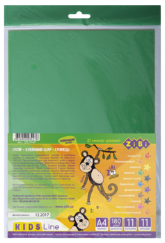 Набір кольорового самоклейкого паперу ZiBi, А4, 11 аркушів, 11 кольорів (ZB.1949) - Pampik