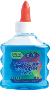 Клей ZiBi, для слаймов, прозрачный, голубой, 88 мл (ZB.6111-14) - Pampik