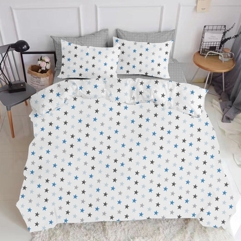 Наволочка Cosas зірочкою блакитні, ранфорс, 70х50 см, білий - Pampik - 4