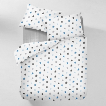 Наволочка Cosas зірочкою блакитні, ранфорс, 70х50 см, білий - Pampik - 3