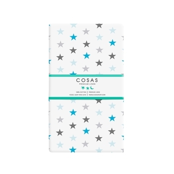 Наволочка Cosas зірочкою блакитні, ранфорс, 70х50 см, білий - Pampik - 2