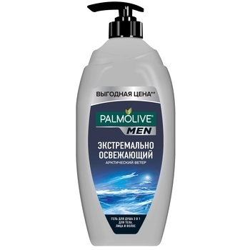 Гель для душа 3 в 1 Palmolive Men Экстремально освежающий Арктический ветер, 750 мл - Pampik