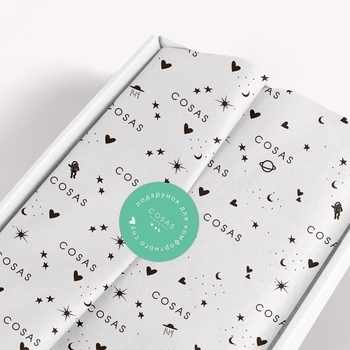 Комплект постільної білизни Cosas Горошок, ранфорс, 140х110 см, сірий з білим - Pampik - 8