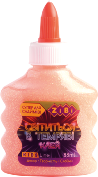 Клей ZiBi Светлячок, для слаймов, люминесцентный, оранжевый, 88 мл (ZB.6115-11) - Pampik