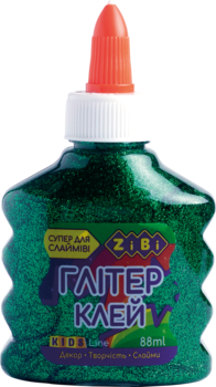 Клей ZiBi Глітер, для слаймів, прозорий, зелений, 88 мл (ZB.6116-04) - Pampik