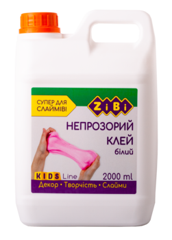 Клей ZiBi, для слаймов, белый, 2000 мл (ZB.6142-12) - Pampik