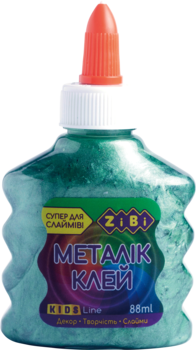 Клей ZiBi Металік, для слаймів, зелений, 88 мл (ZB.6117-04) - Pampik
