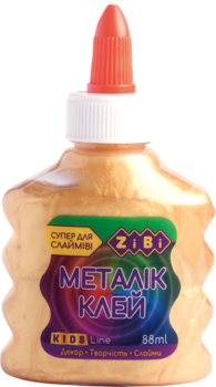 Клей ZiBi Металік, для слаймів, золотий, 88 мл (ZB.6117-23) - Pampik