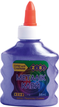 Клей ZiBi Металік, для слаймів, фіолетовий, 88 мл (ZB.6117-07) - Pampik
