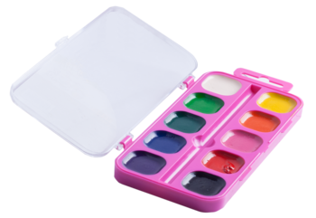 Акварельні фарби ZiBi Kids Line, рожева упаковка, 10 кольорів (ZB.6543-12) - Pampik - 2