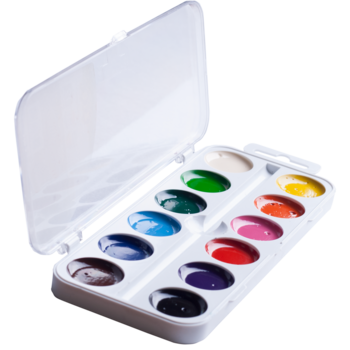 Акварельные краски ZiBi Kids Line, розовая упаковка, 12 цветов (ZB.6544-10) - Pampik - 2