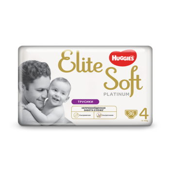 Підгузки-трусики Huggies Elite Soft Platinum Mega 4 (9-14 кг), 36 шт. - Pampik - 2