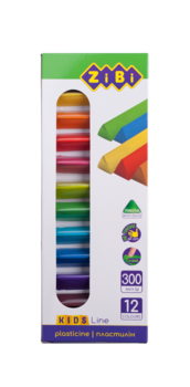 Пластилін ZiBi Kids Line, 12 кольорів (ZB.6227) - Pampik