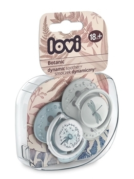 Пустушка силіконова динамічна Lovi Botanic Boy, 18+ міс., 2 шт., блакитний (22/875boy) - Pampik