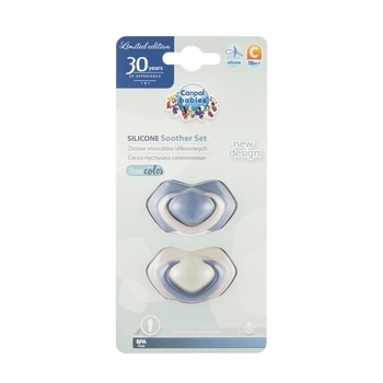 Силіконова симетрична пустушка Canpol Babies Pure Color, синій, 18+ міс., 2 шт. (22/646_blu) - Pampik - 6