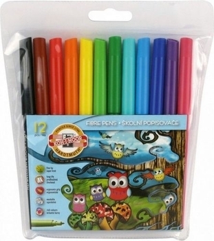 Фломастери Koh-i-Noor Совята, 12 шт. (1012ET/12) - Pampik