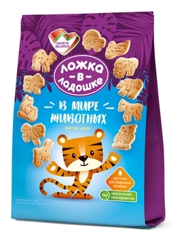 Дитяче печиво Ложка в долоньці У світі тварин, 150 г - Pampik