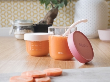 Контейнер скляний для зберігання Beaba Babycook, 150 мл, рожевий (912649) - Pampik - 6