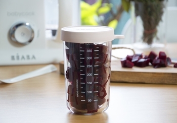 Контейнер стеклянный для хранения Beaba Babycook, 400 мл, розовый (912693) - Pampik - 2