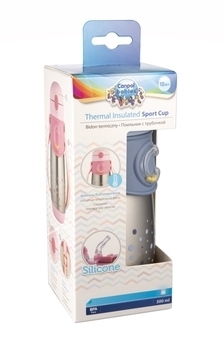 Термопоїльник Canpol Babies із силіконовою трубочкою, 300 мл, блакитний (74/054_blu) - Pampik - 2