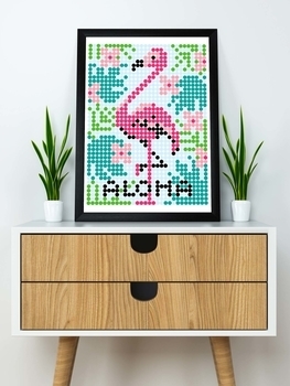 Картина за номерами стікерами в тубусі Умняшка Фламінго (1 777) - Pampik - 5