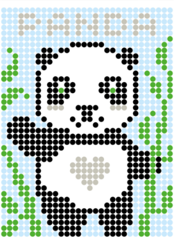 Картина за номерами стікерами в тубусі Умняшка Панда (1852) - Pampik