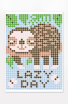 Картина за номерами стікерами в тубусі Умняшка Лінивий (1821) - Pampik - 3