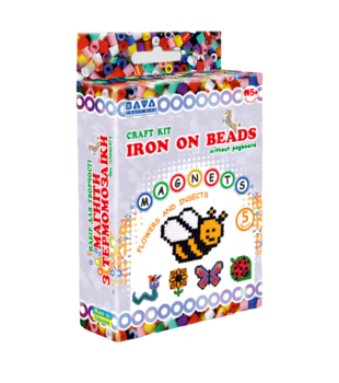 Набір для творчості Умняшка Магніти з термомозаїки без планшета Квіти-комахи (ТМ-012) - Pampik